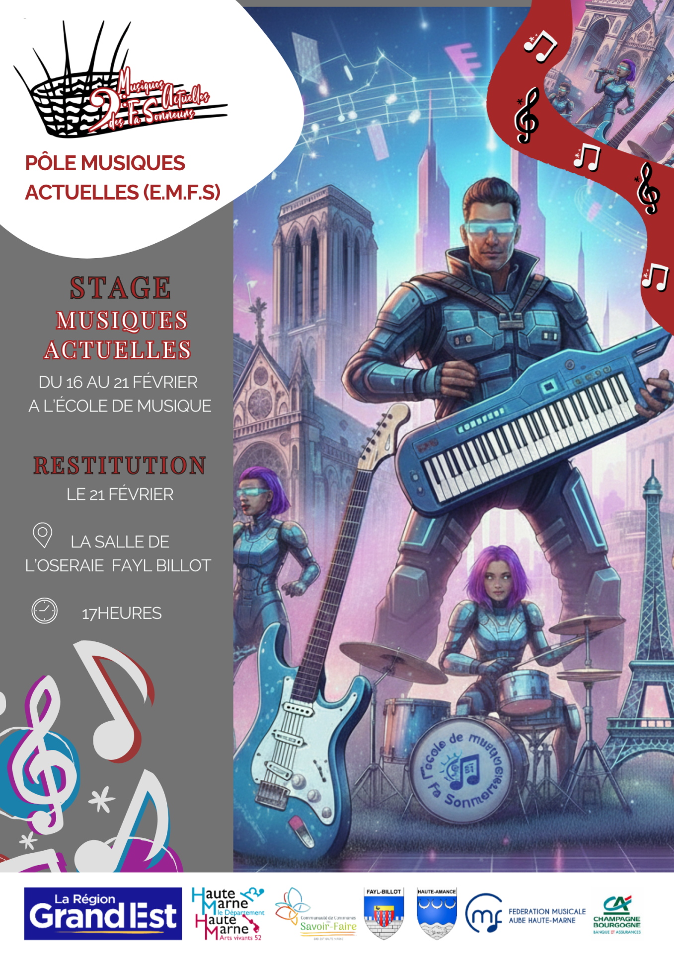Affiche stage musiques actuelles 26 1